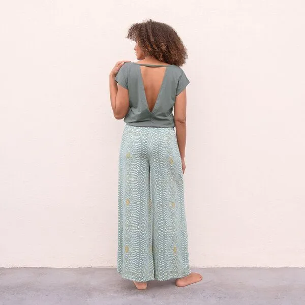 Jaya Jaya MELODY - Damen - leichte Sommerhose für Yoga und Freizeit, Zumbaagave/grün, – Produktbild 3 von 4