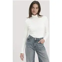 hessnatur hessnatur Softrib Longsleeve Fitted aus Bio-Baumwolle und TENCEL Modal, Naturweiss, – Produktbild 1 von 3