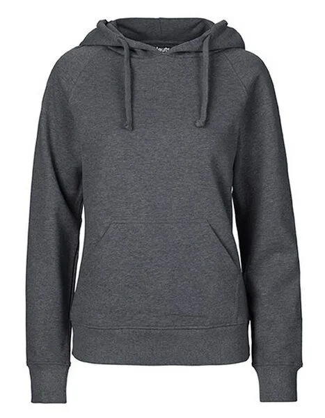 Neutral Neutral® Damen College Hoodie Hoody Kapuzenpullover Kapuzenpulli, Dunkelgrau melange, – Produktbild 1 von 4
