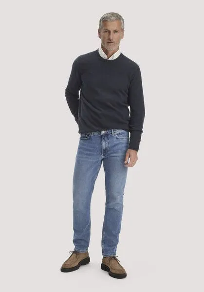 hessnatur hessnatur Jeans BEN Regular Straight aus Bio-Denim, Mittel-blau, – Produktbild 1 von 6