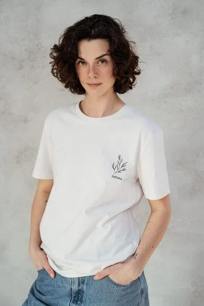 Kultgut Kultgut NEW Upcycling Generation- Artdesign - Bioshirt / Cultura, Hellbeige, – Produktbild 2 von 4