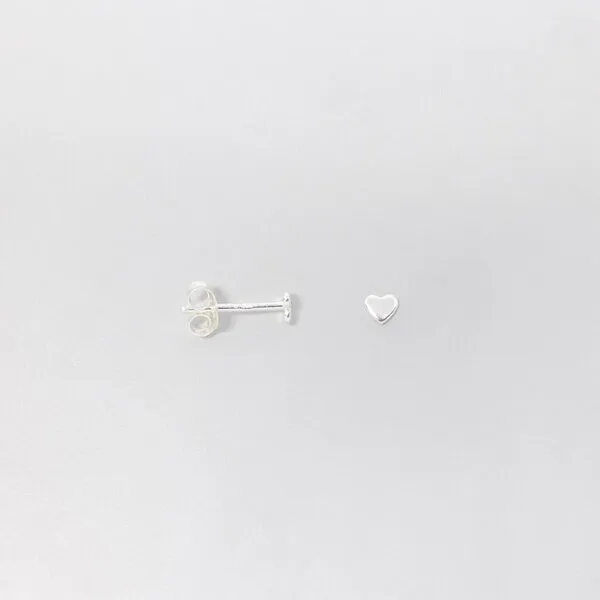 fejn jewelry fejn jewelry Ohrstecker 'shiny heart', Silber, – Produktbild 1 von 2