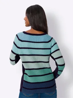 heine Streifenpullover salbei-marine-geringelt – Produktbild 1 von 1