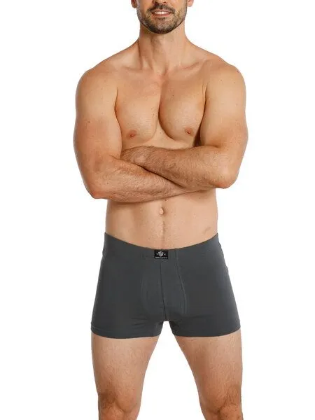Haasis Bodywear Haasis Bodywear Herren Pants, ohne Eingriff, 5er Pack, Bio Baumwolle/ Elasthan, Schwarz/grau, – Produktbild 3 von 4