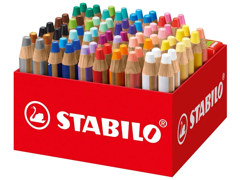 Stabilo STABILO Multitalentstift 'woody' 3 in 1 Box XL, 76 Stk. in 24 Farben + 4 Spitzer – Produktbild 1 von 1