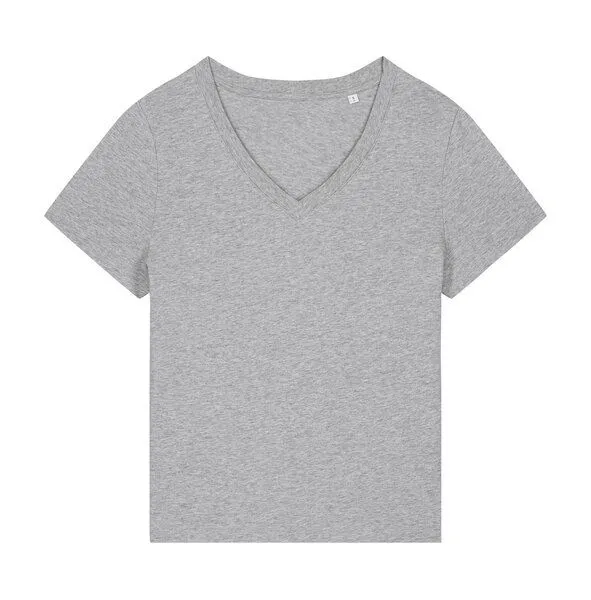 Greenspired Greenspired Nachhaltiges Damen V-Neck Shirt 155g/m² XS-XXL, Grau_melange, – Produktbild 1 von 1