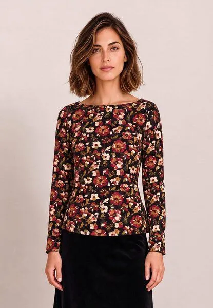 LANA Organic LANA Organic Bio Langarmshirt, Modell Alice, Druck avalon, – Produktbild 1 von 4