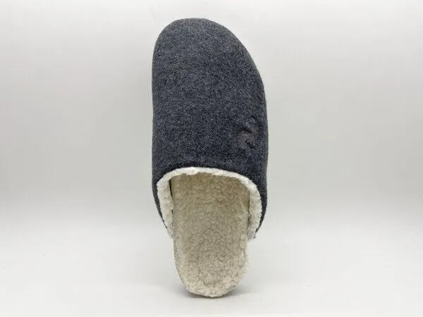 thies Veganer "thies ® Organic Bio Clog" aus zertifizierter Biobaumwolle, Dark grey (dunkelgrau), – Produktbild 4 von 4