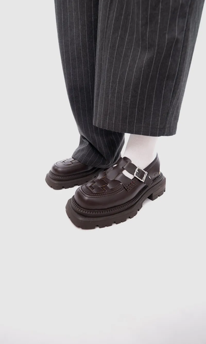 Prev Prev Damen vegan Sandalen Dorothy Plateau Brownie, Dunkelbraun, – Produktbild 2 von 2
