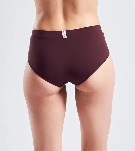 MYMARINI MYMARINI Wendbare Shorts mit Shape-Effect aus ECONYL, Chocolate-berry, – Produktbild 3 von 4