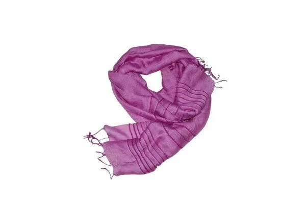 Schönes aus Indochina Schönes aus Indochina Sommerschals aus Viskose und Seide, Pink, – Produktbild 2 von 2