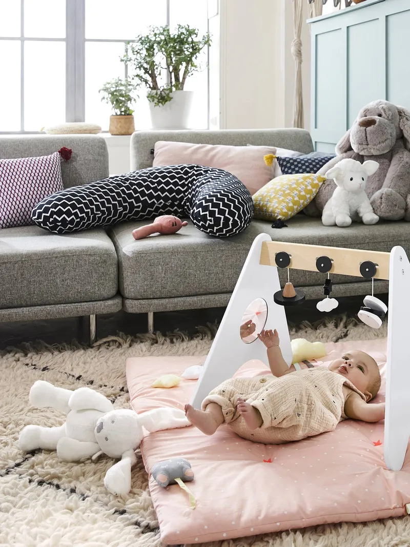 Vertbaudet Baby Activity-Decke SWEET FUN, Rosa bedruckt, – Produktbild 3 von 4