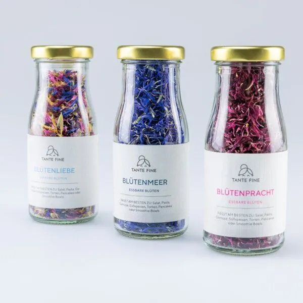 Tante Fine Tante Fine Bio BLÜTENKONFETTI * essbare Blüten in allen Farben * Streudeko für Gerichte – Produktbild 2 von 4