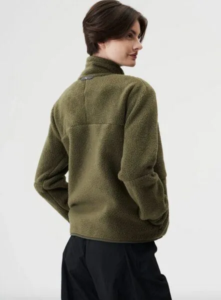 PINQPONQ pinqponq Fleece Jacket - Eternal Olive - Peat black (Female), Olive, – Produktbild 3 von 4