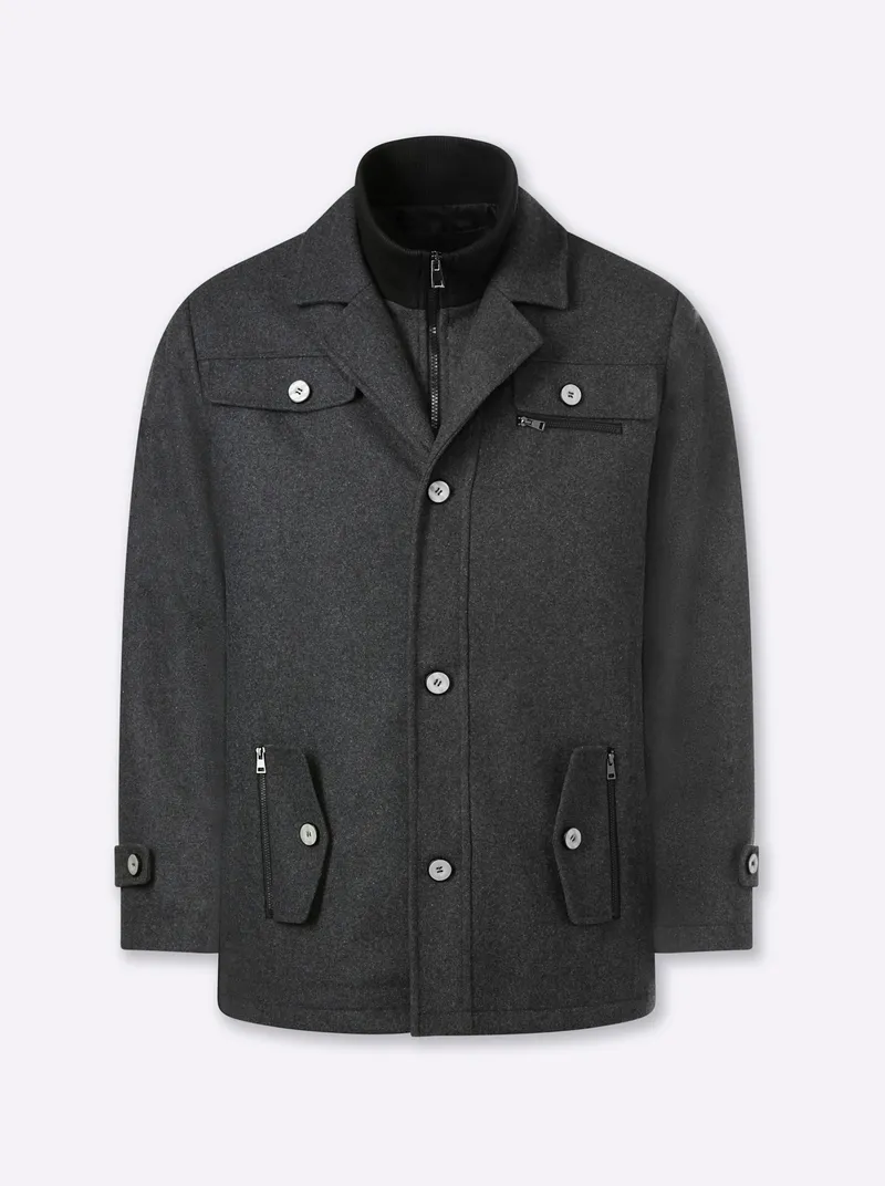 marco donati Longjacke graphit-meliert, Graphit-meliert, – Produktbild 1 von 2