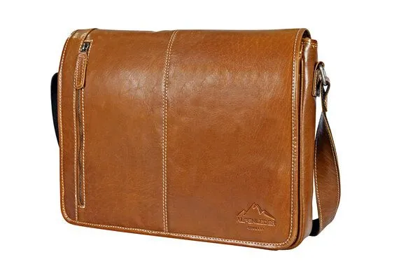 Alpenleder Alpenleder Messenger Bag ATLANTA, Cognac, – Produktbild 4 von 4