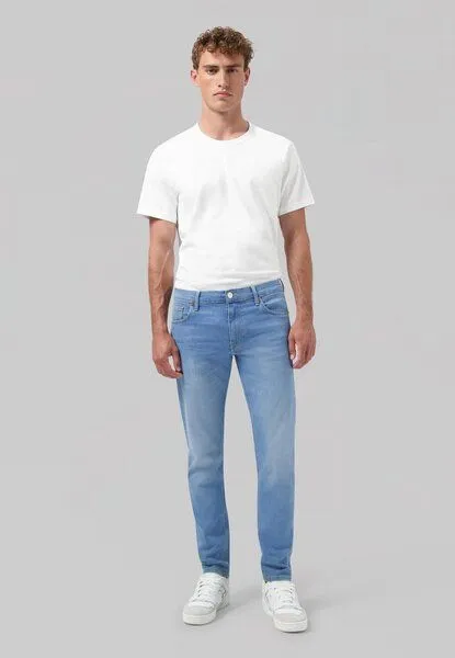MUD Jeans MUD Jeans Jeans Regular Daily Dunn Comfort aus einem Baumwolle / Tencel Mix, Old stone (blau), – Produktbild 4 von 4