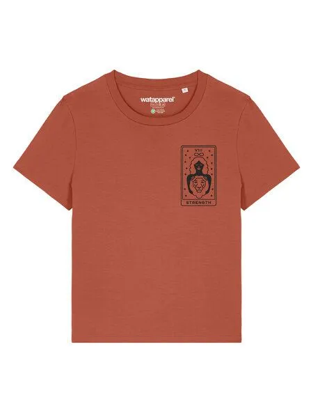 watapparel watapparel T-Shirt Frauen Tarot Strength, Heritage brown, – Produktbild 2 von 3