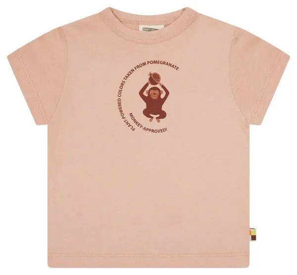 loud + proud loud + proud Babys & Kinder T-Shirt mit Pflanzenfarben gefärbt, GOTS zertifiziertert, Pomegranate(rosa), – Produktbild 1 von 3
