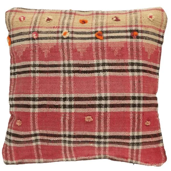 Rugtales Kelim Kissen „Rugtales“ aus Schurwolle, 65x65 cm, Bunt, – Produktbild 5 von 5