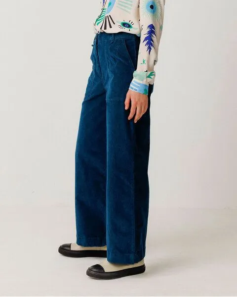 SKFK SKFK Iarza Cord Hose - aus Bio-Baumwolle, Ocean blue (blau), – Produktbild 3 von 4