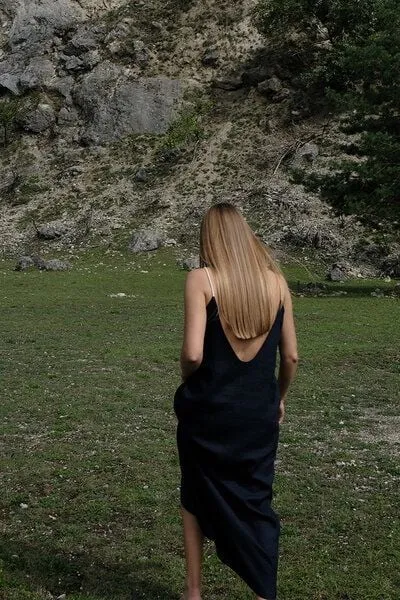gust. gust. Leinenkleid mit Rückenausschnitt - 100% Bio-Leinen, Dark blue (blau), – Produktbild 1 von 3