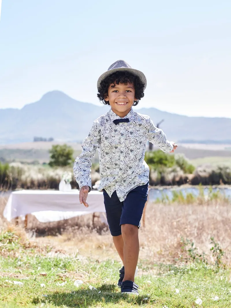 Vertbaudet Festliche Jungen Shorts, Marine, – Produktbild 1 von 4