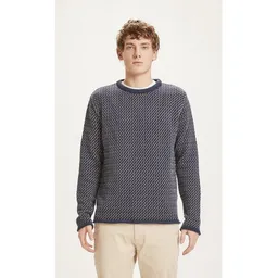 KnowledgeCotton Apparel KnowledgeCotton Apparel Pullover VALLEY mit Muster aus Bio-Baumwolle – Produktbild 1 von 1