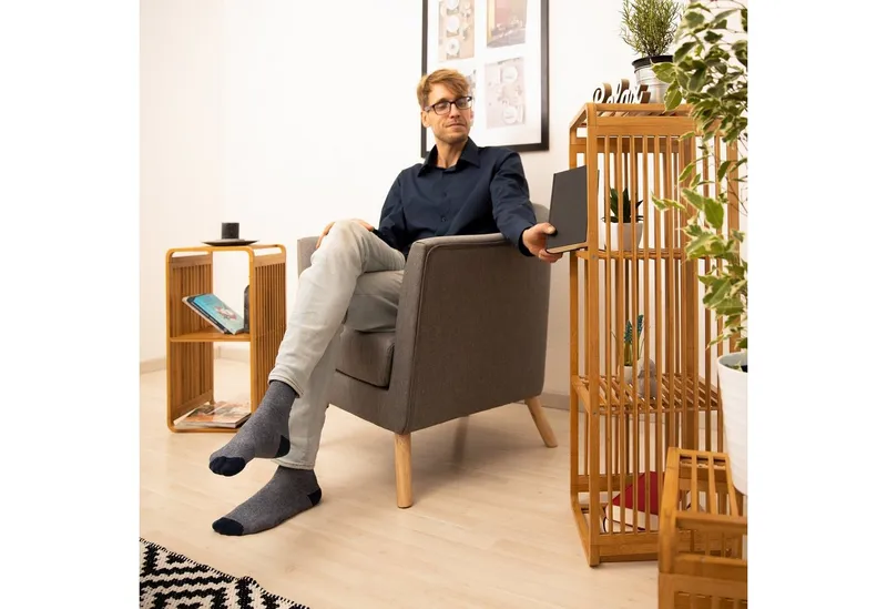 RELAXDAYS RELAXDAYS Badregal Bambus Regal mit Ablagen, 1-tlg., 2, Braun, – Produktbild 3 von 5