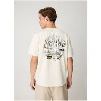 KnowledgeCotton Apparel KnowledgeCotton Apparel T-Shirt mit Rückenprint aus Bio-Baumwolle, Weiß-egret, – Produktbild 1 von 1