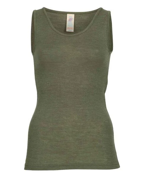 Engel Engel Natur Damen Top Trägershirt Schurwolle Seide, Olive, – Produktbild 1 von 4
