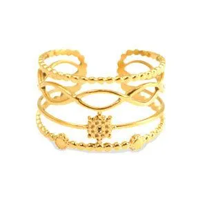 ELEKTROPULLI Größenverstellbarer Ring Ø17mm von Elektropulli, Gold, – Produktbild 4 von 8