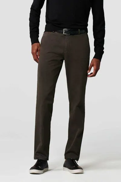Meyer MEYER Micro Print Baumwoll Twill Chino, Braun (taupe), – Produktbild 1 von 4