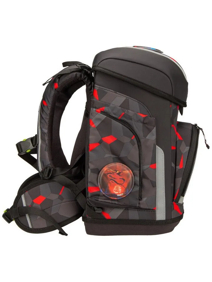 Ergobag Ergobag Schulranzen Schulranzen-Set CUBO TaekBärdo 5-teilig, 25/26 (5-teilig), ergonomisch, höhenverstellbar, Your-Size-System, ab 1. Klasse, Schwarz, – Produktbild 7 von 8