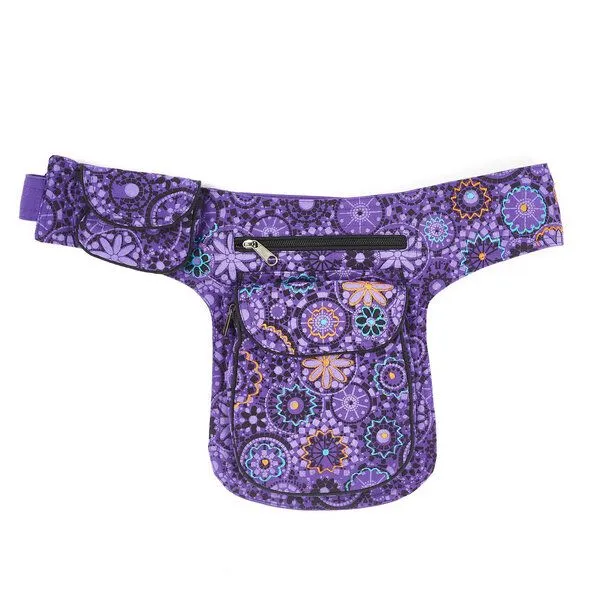 short'n'pietz short'n'pietz handgenähte Gürteltasche mit verstellbarem Gürtel, Lila, – Produktbild 1 von 7