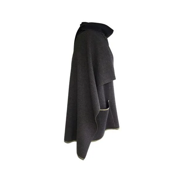 austriandesign.at austriandesign.at EIN LochSchal reversibel aus extrafeiner Merinowolle, Blau/natur, – Produktbild 4 von 4