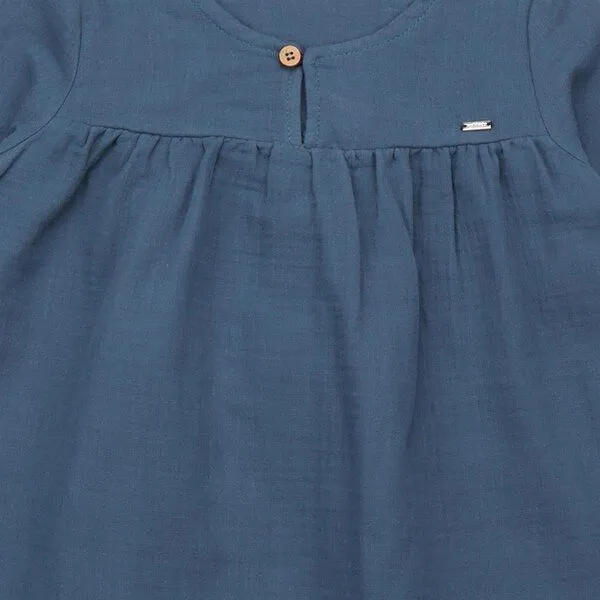 Walkiddy Walkiddy Muslin Navy Bio-Baumwolle Bluse - Marineblau Nachhaltig & GOTS-Zertifiziert, Blau, – Produktbild 2 von 3