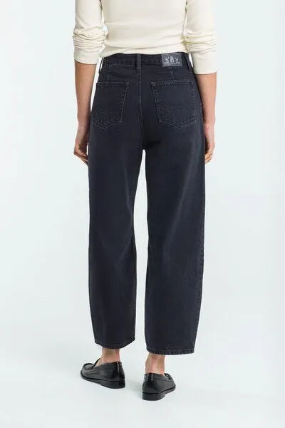 Kings Of Indigo Kings Of Indigo Jeans Leila Cropped - High Waist Balloon Shape - Holo Black Used – Produktbild 3 von 4