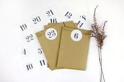 STUDIO KARAMELO STUDIO KARAMELO DIY Adventskalender SET zum Befüllen | 24 Adventskalender Tüten + Zahlen Sticker – Produktbild 1 von 1