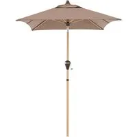 Doppler doppler Sonnenschirm "Alu Wood Ultra" 210 x 140 cm, Esche hell, HV, greige – Produktbild 1 von 1