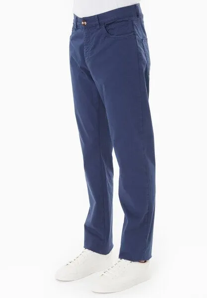 ORGANICATION ORGANICATION Regular-Fit Hose aus Bio-Baumwolle, Navy, – Produktbild 3 von 3