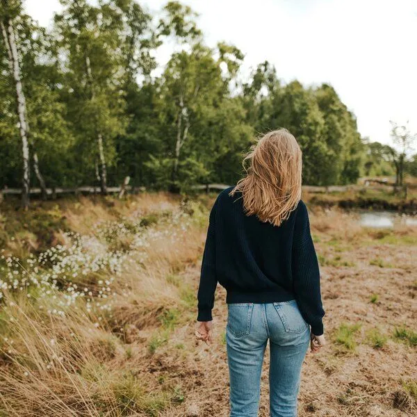 NORDLICHT NORDLICHT Grobstrick Pullover aus 100% Baumwolle MARA, Blau, – Produktbild 4 von 4