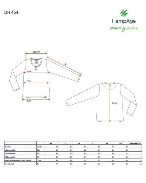 HempAge HempAge Bequemes Langarmshirt Hanf/Biobaumwolle, Nature (natur), – Produktbild 3 von 3