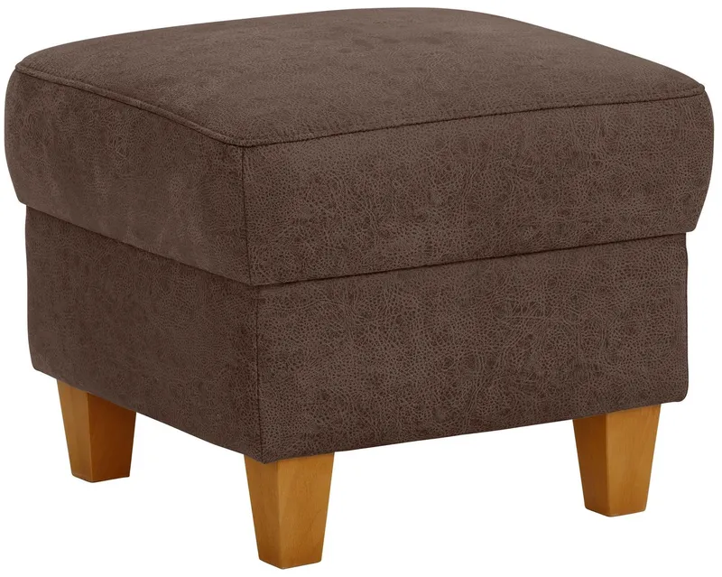 Home affaire Polsterhocker Palmera, B: 58 cm, mit Stauraum, Federkern, Braun, – Produktbild 1 von 4