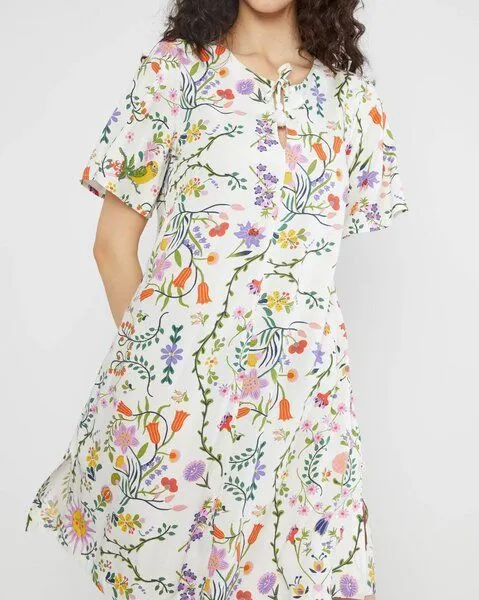 blutsgeschwister Blutsgeschwister Kleid Kaftan Wings - Flower Sun And Moon – Produktbild 4 von 4