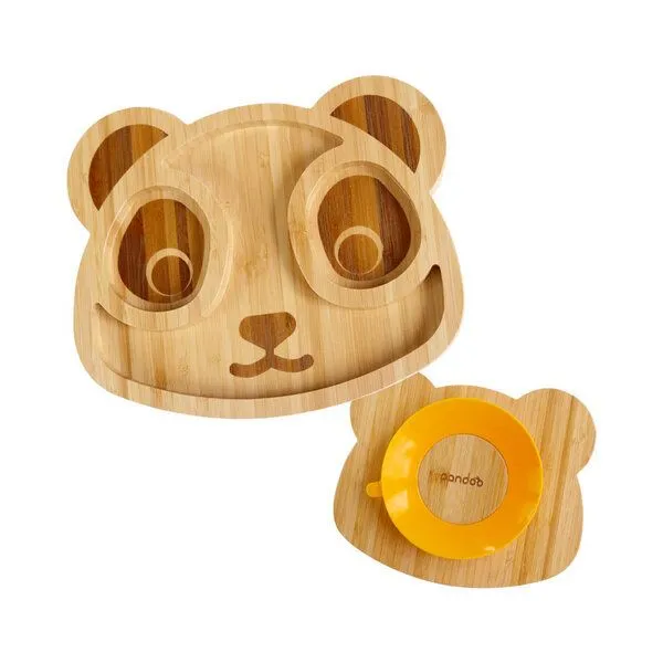 pandoo pandoo Kindergeschirr Set aus Bambus | wiederverwendbares Kindergeschirr – Produktbild 4 von 4