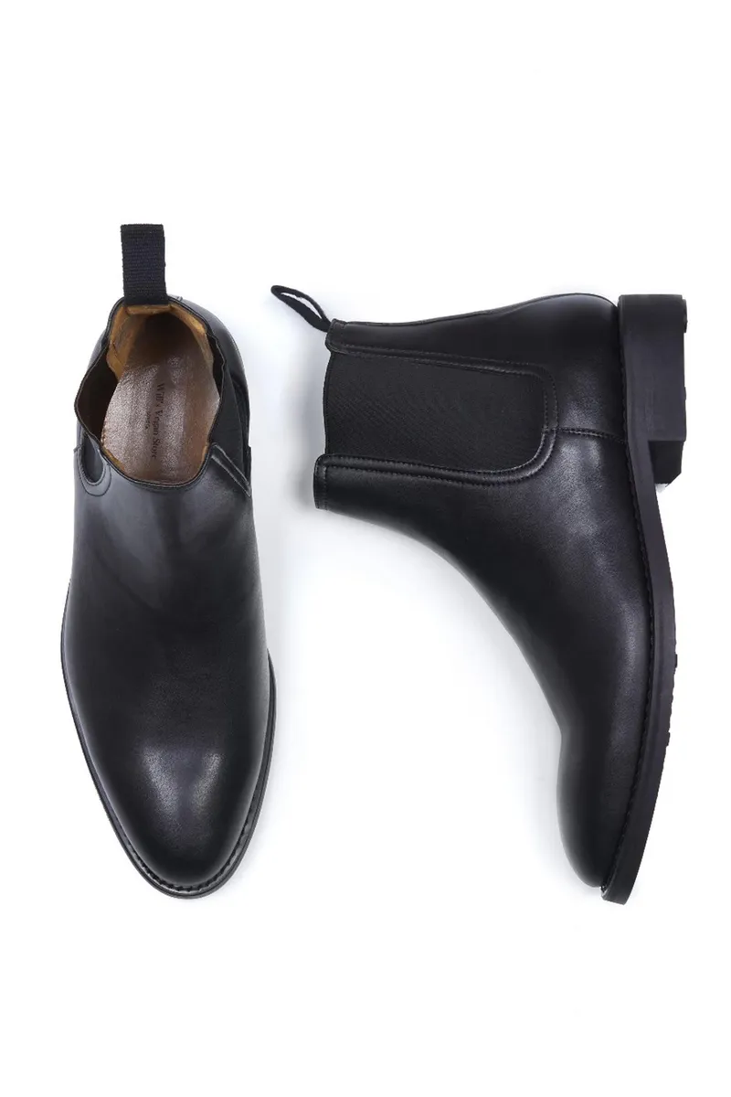 Will's Vegan Store Will's Vegan Store Herren vegan Chelsea Boots Goodyear Welt Schwarz, Schwarz, – Produktbild 1 von 2