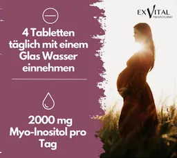 Inositol Tabletten, hochdosiert mit Folsäure Tabletten, 90 g – Produktbild 1 von 1