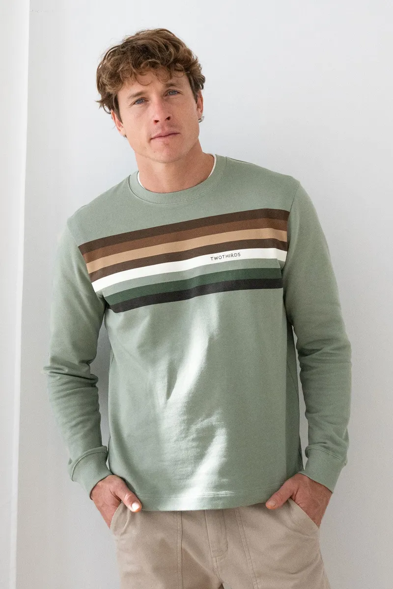 TWOTHIRDS TWOTHIRDS Herren vegan Sweatshirt Mouli Hellgrün, Grün, – Produktbild 1 von 2