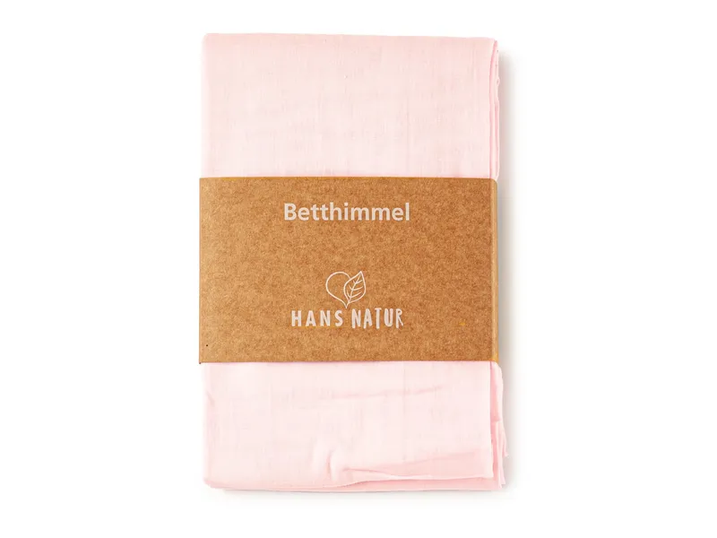 HANS NATUR Betthimmel Baldachin Bio-Baumwolle altrosa 115 x 300 cm, Rosa, – Produktbild 1 von 2